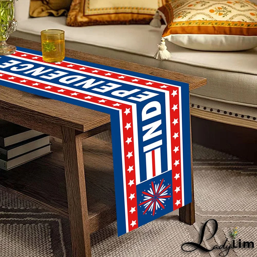 Blue Independence Day Table Runner Kitchen Dining Table Home Decor
