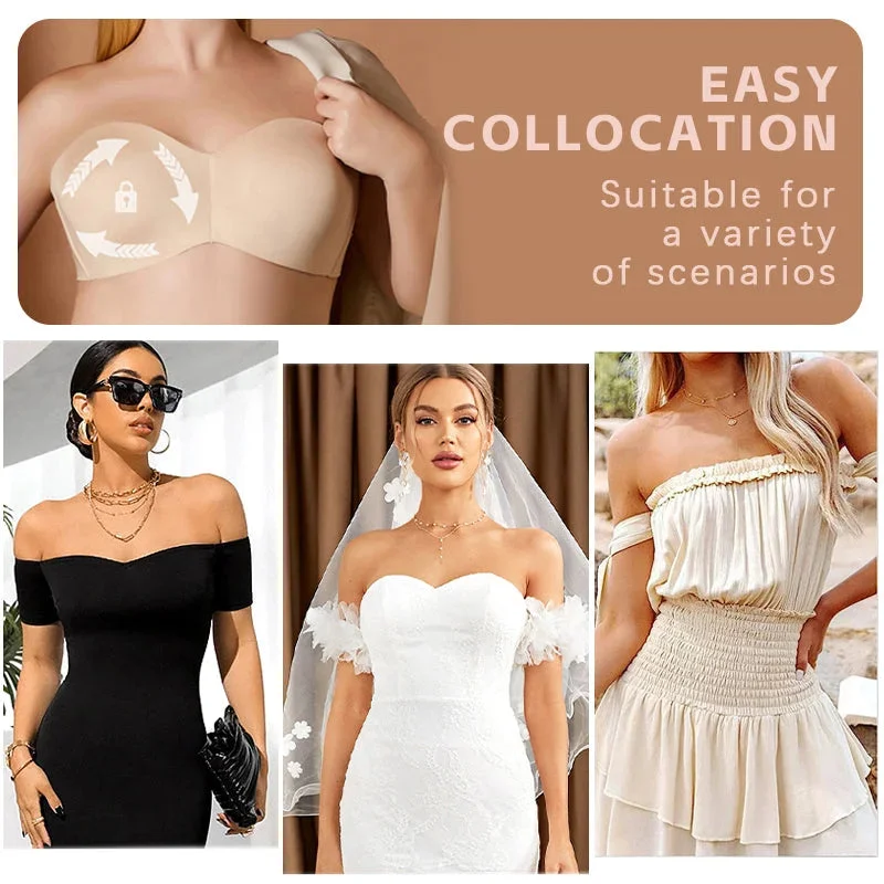 ®Full Support Non-Slip Convertible Bandeau Bra