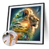 (US Only)Paint By Numbers Kit On Canvas DIY Oil Art Silhouette Lion Picture Decor40x40cm