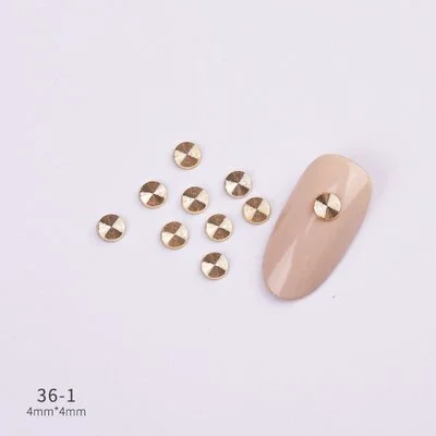 100pcs/lot 3D Alloy Nail Art Gold Spiral Pattern Rivets Studs Metal Manicure Nail Art Accessories DIY Nail Decoration Charms