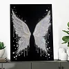 (30x40cm)Wings DIY Pearl Painting Framed Grape Handmade Pearl Material Art Kit Living Room Decor