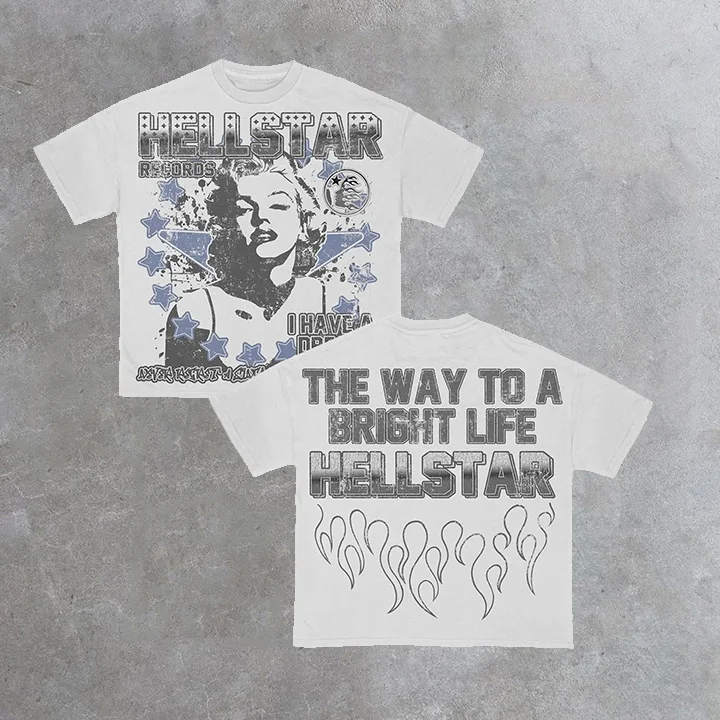 Vintage Hellstar Monroe Sexy Graphic 100% Cotton Short Sleeve T-Shirt