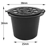 3pcs Refillable Reuse Coffee Capsule Filters for Nespresso Machine (Black)