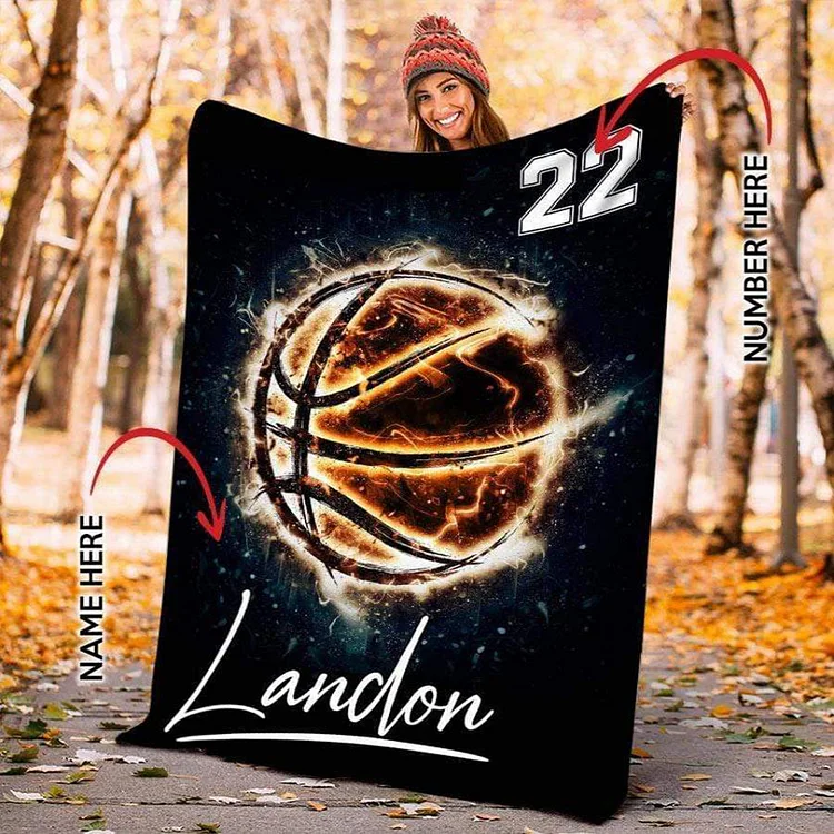 Personalized Basketball Blanket | BKKid672