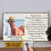 Custom Photo Couple Husband Wife The Day I Met Postcard Photo Gift Custom Wood Rectangle Sign