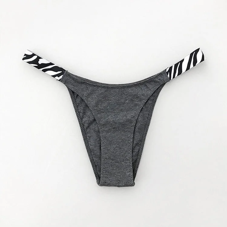 European And American New Panties Sexy Solid Color Panties Fashion Comfort Zebra G-String Low Waist Seamless Underpants Lingerie