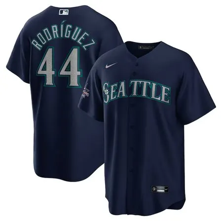 Men's Seattle Mariners #44 Julio Rodriguez  Navy 2025 MLB All-Star Game Road Replica Player Jersey