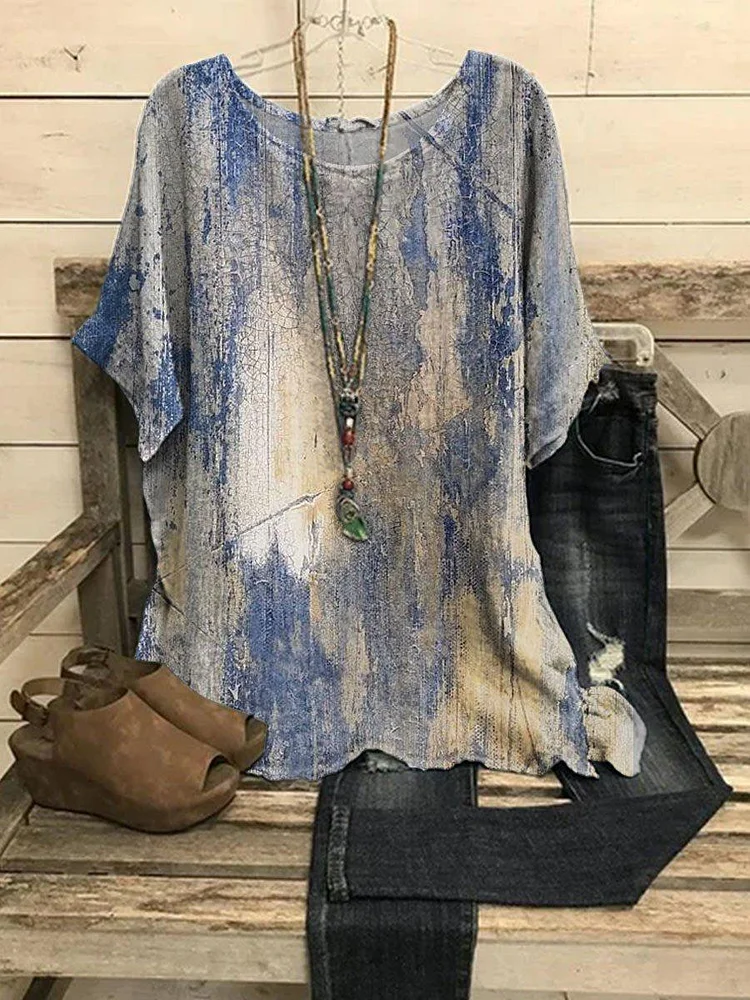 Women's Vintage Painting Casual Top