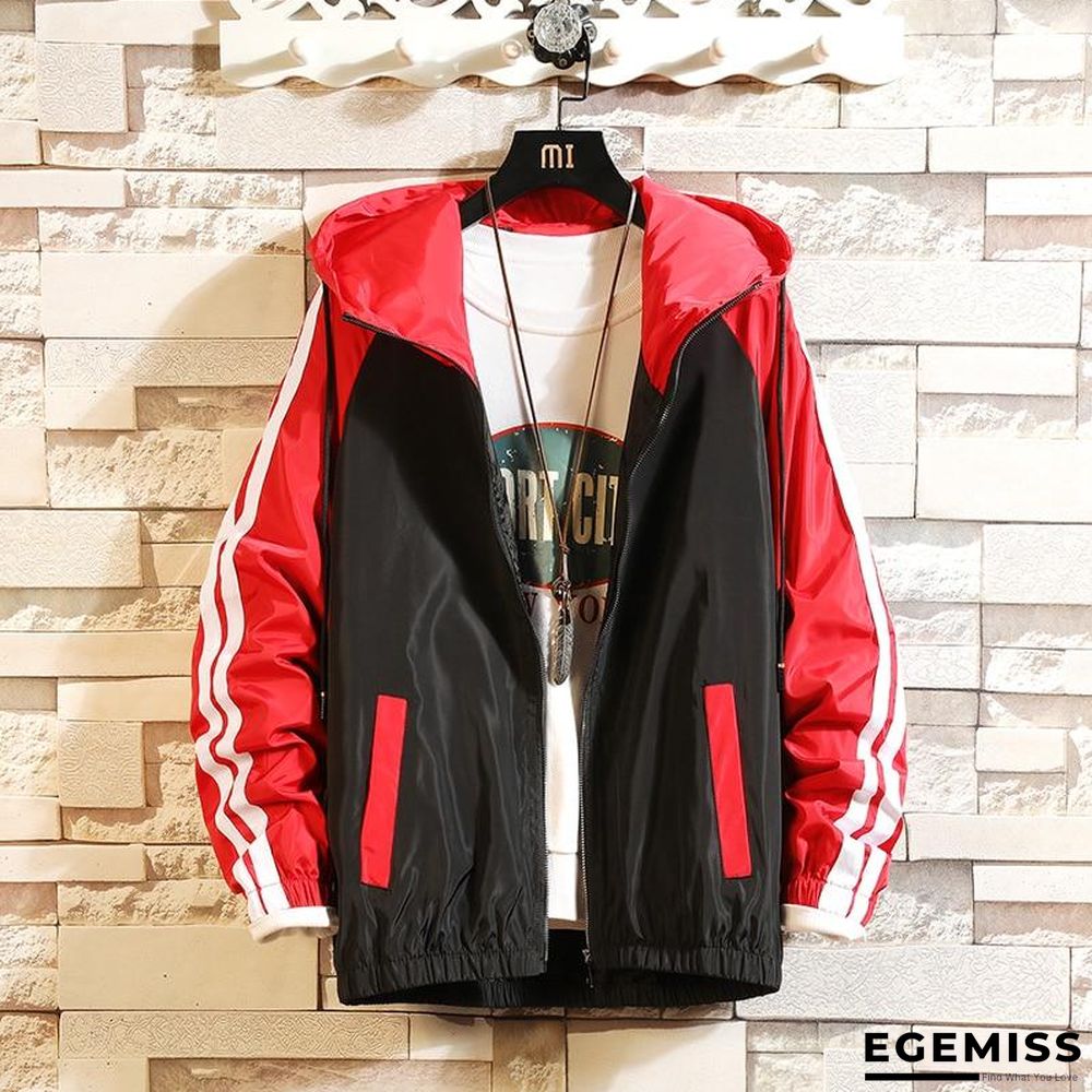 Men Casual Bomber Windbreaker Jacket Hooded Thin Zipper Coat Slim Outwear Hip Hop Jacket Men | EGEMISS