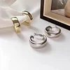 Gioiacombo&trade; Orecchini a cerchio con personalit&agrave; a specchio dallo stile semplice