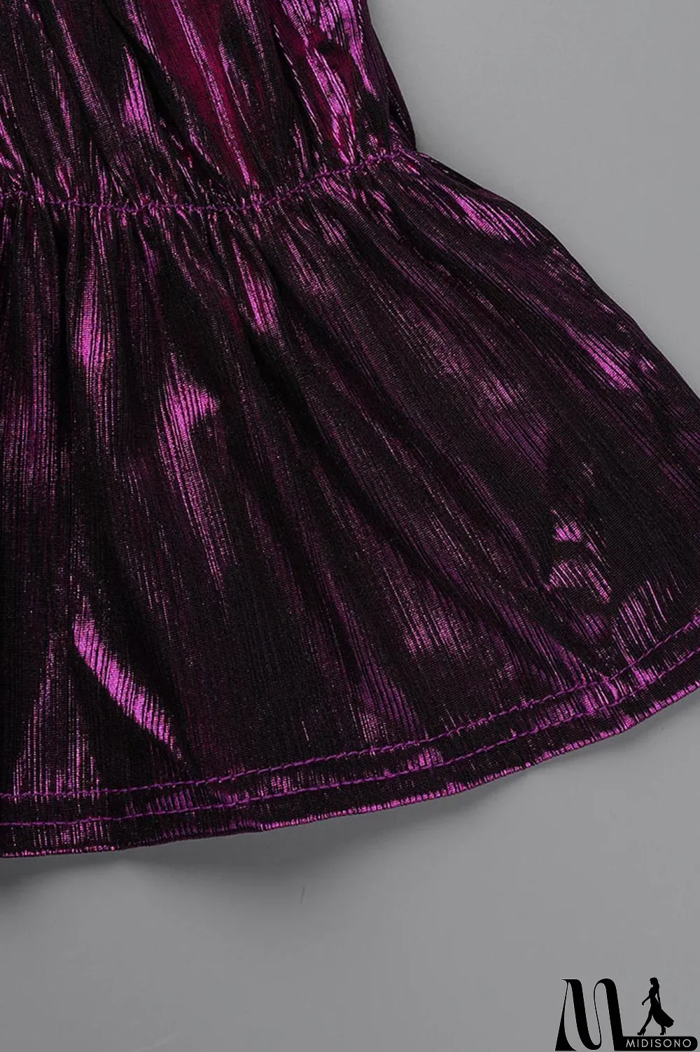 MidiSono - Red Sexy Solid Patchwork Square Collar One Step Skirt Dresses