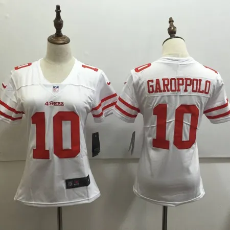 Women's  San Francisco 49ers #10 Jimmy Garoppolo White Untouchable Limited Stitched NFL Jersey