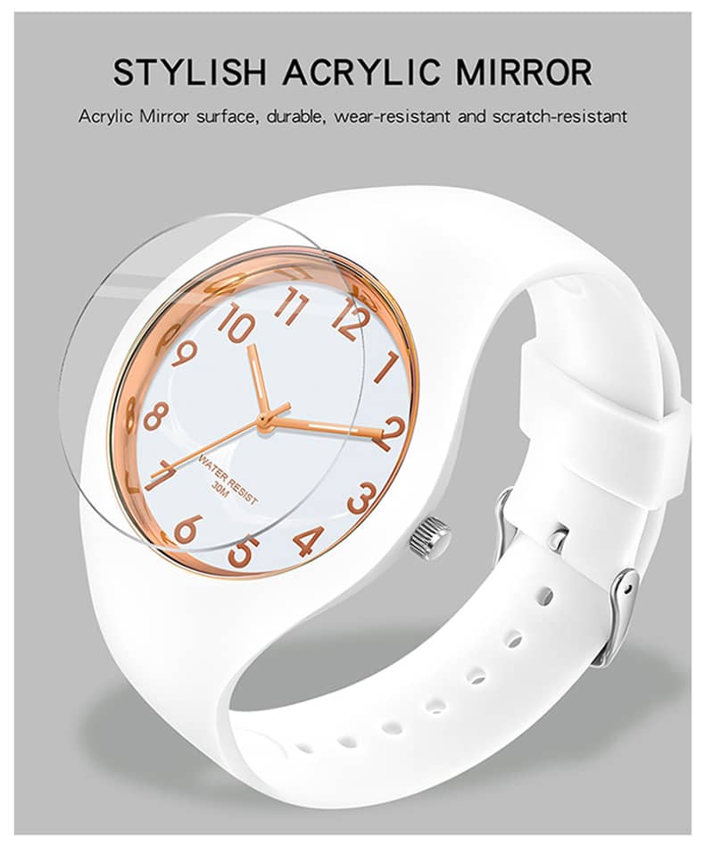 Findtime Women's Digital Watch Thin Ultra-Light Waterproof Fashion Analogue Casual Watches