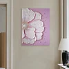 DIY Pearl Painting White Rose for Home Wall Decor with Frame(30x40cm)