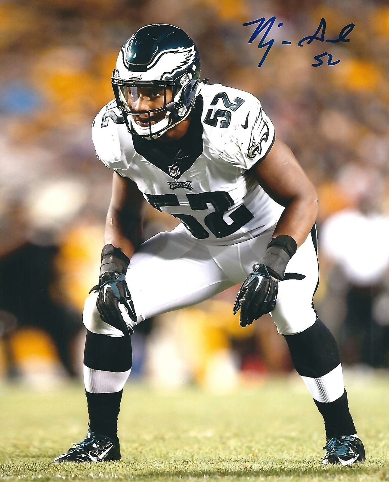 Autographed NAJEE GOODE 8X10 Philadelphia Eagles Photo Poster painting with COA