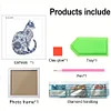 5D DIY Partial Special Shaped Drill Diamond Painting Kit Cat Decor With Frame Kit 18x18cm
