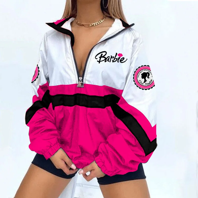 Barbie Girl Vintage Zipper Pullover Sweatshirt Jacket