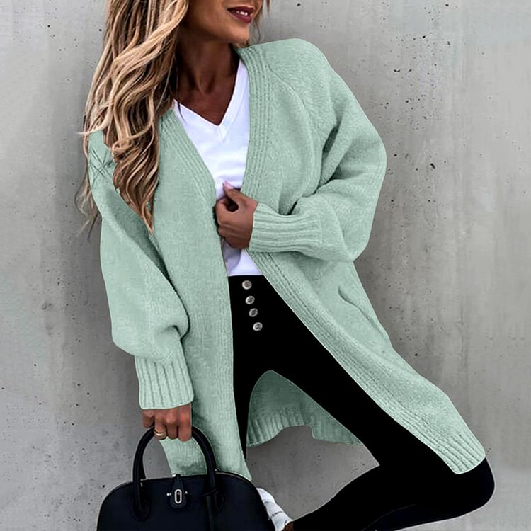 Comstylish Loose Mid-Length Sweater Cardigan