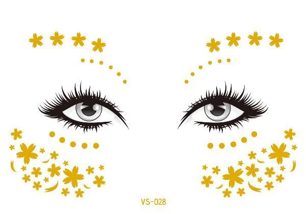 Glitter Face Jewels Sticker Temporary Tattoo Party Face Makeup Tools Rhinestones Flash Tattoo Stickers Fake Diamond