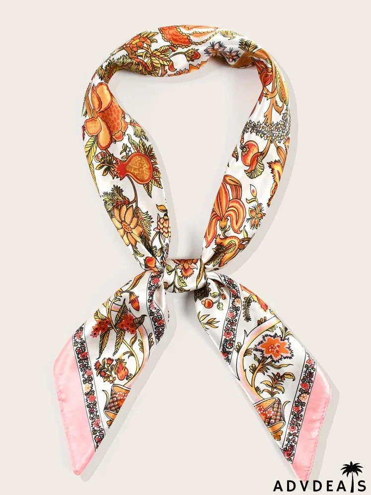 Flower Print Scarf
