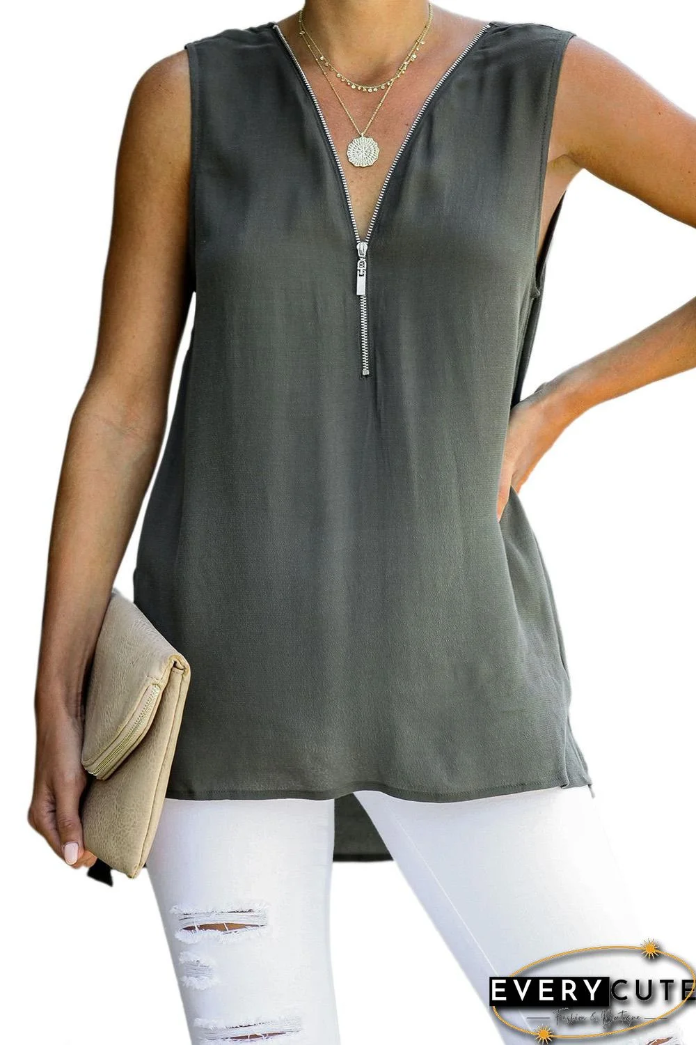 Gray Velocity Zip Tank