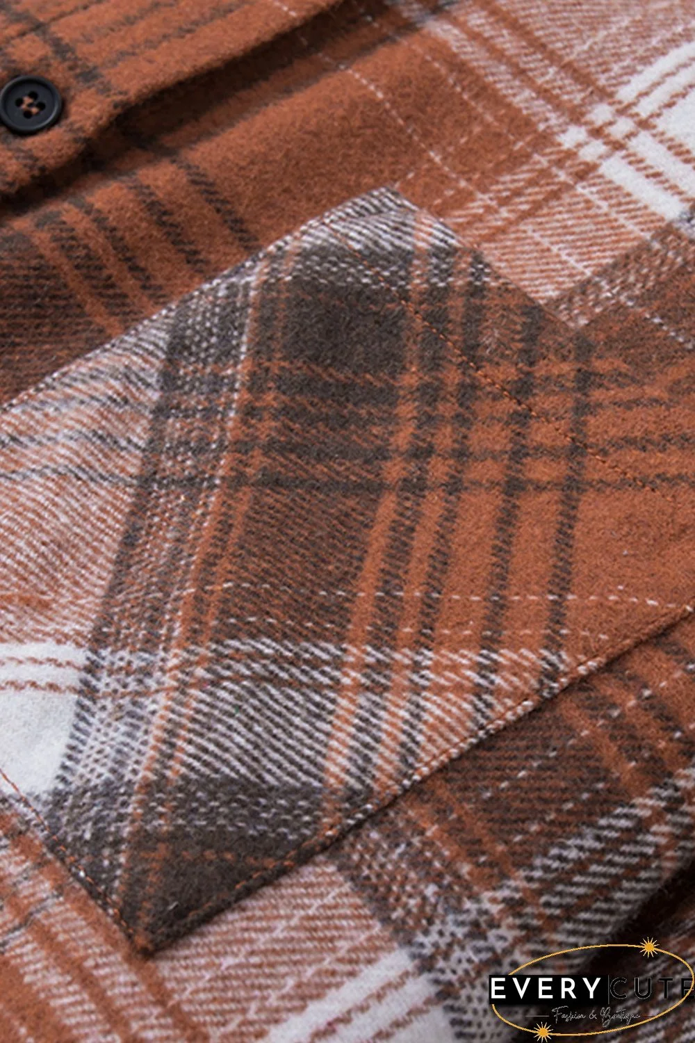 Plaid Long Sleeve Shirt with Pocket