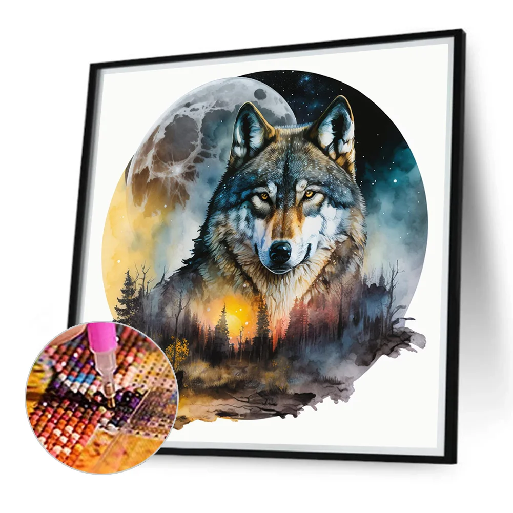 Diamond Painting - Full Round Drill - Wolf(Canvas|40*40cm)