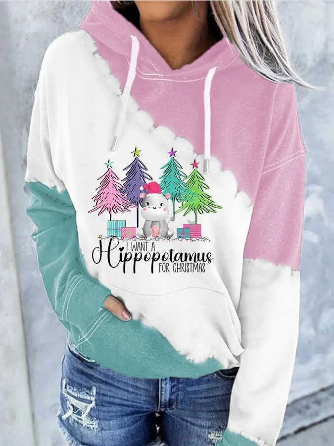 Christmas Sequin Print Hoodie