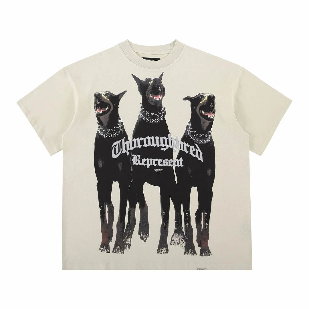 REPRESENT Doberman Print Short-sleeved T-shirt