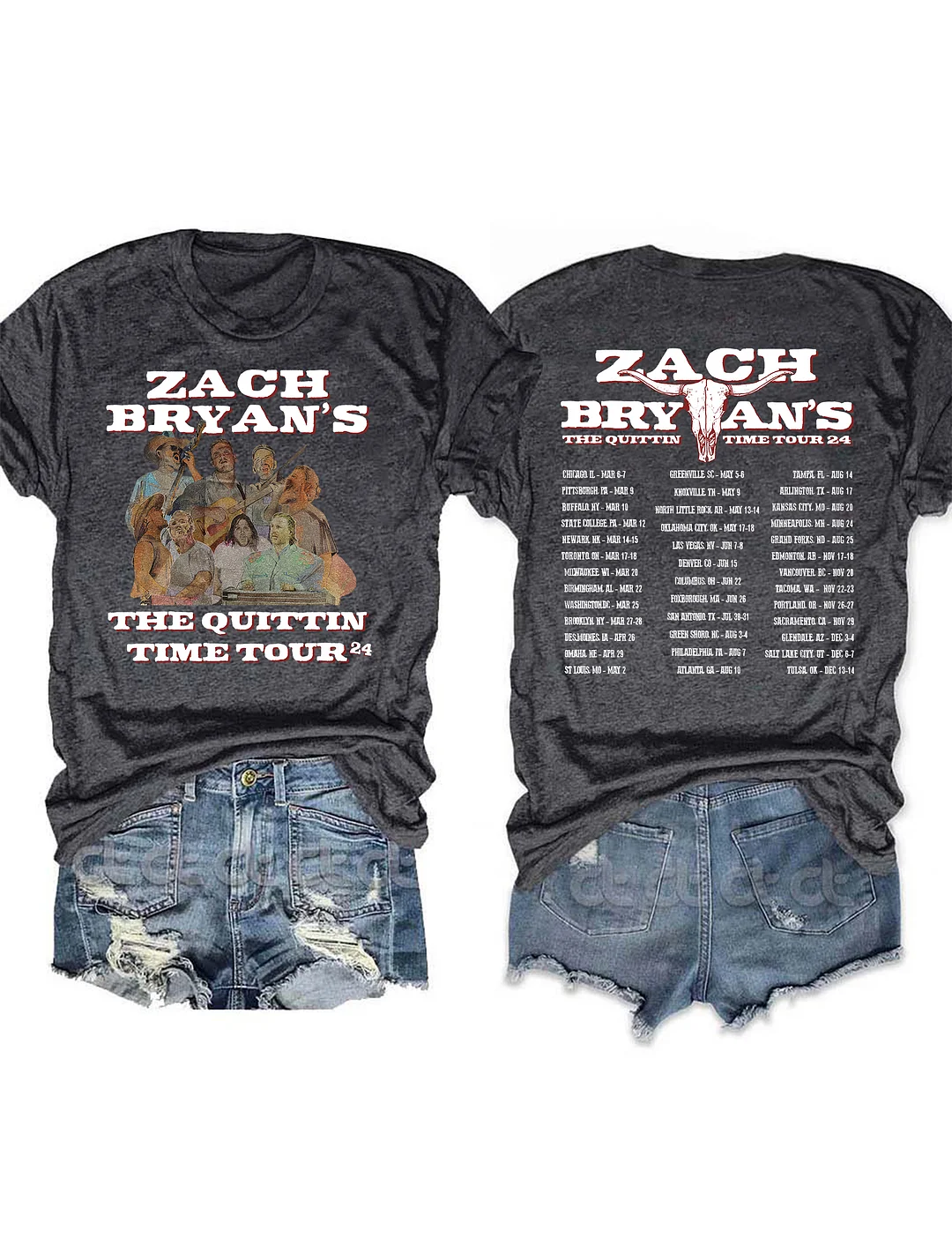 Zach Bryan The Quittin Time Tour 2024 T-Shirt