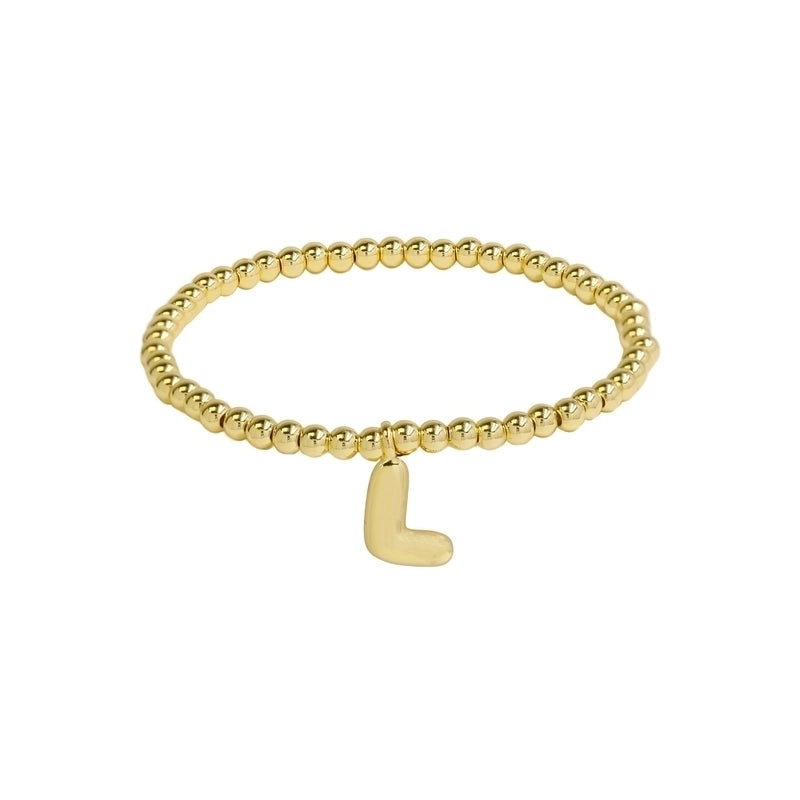 Hot Sale 18K Brass Glossy 26 English Letters Copper Bead Filament Adjustable Fashion Bracelet