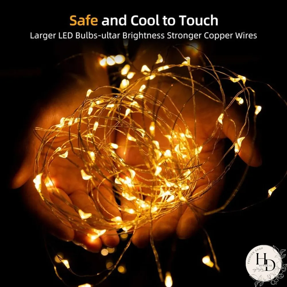 2Pack 10M/20M/30M Solar String Lights 8 Modes Solar Powered Copper Wire Fairy Lights IP65 Waterproof Indoor Outdoor Lighting for Home, Garden, Party, Path, Lawn, Wedding, Christmas, DIY Decoration