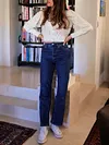 Stylish Buttoned V-Neck Crochetgo Hollow Simple Sweater