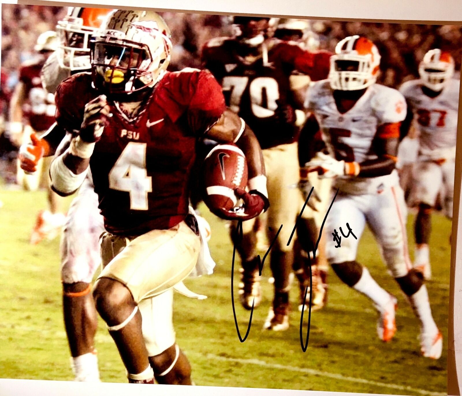 Chris Thompson Signed 8x10 Photo Poster painting Florida State Seminoles Autograph Auto