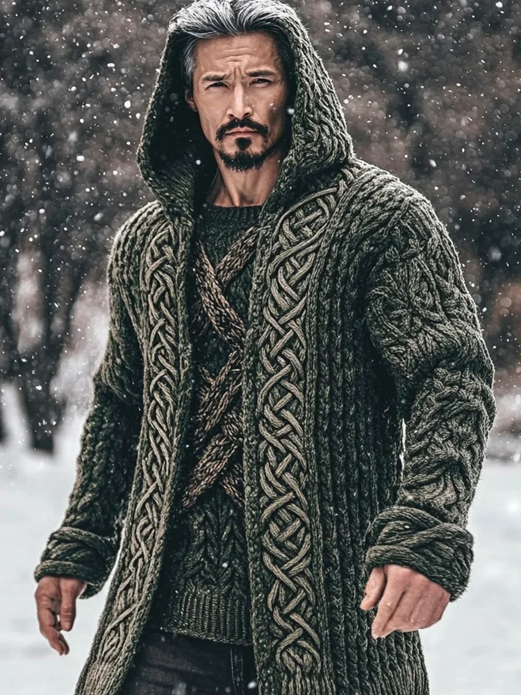 VChics Celtic Myth Men's Hooded Cardigan
