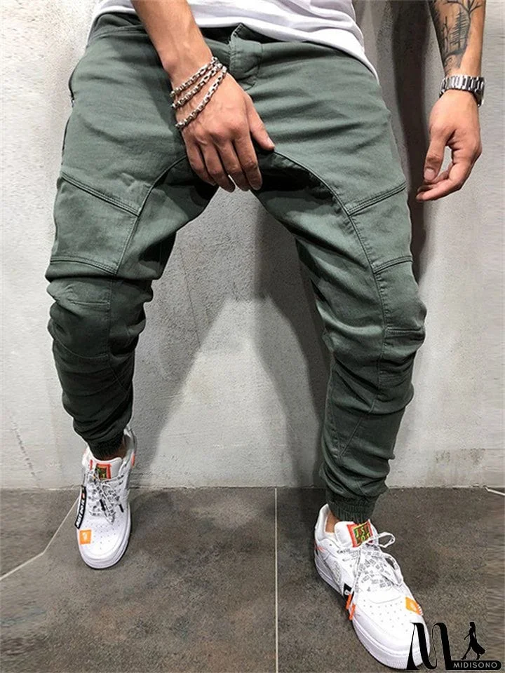 MidiSono - Stylish Simple Comfort Fit Pants for Men