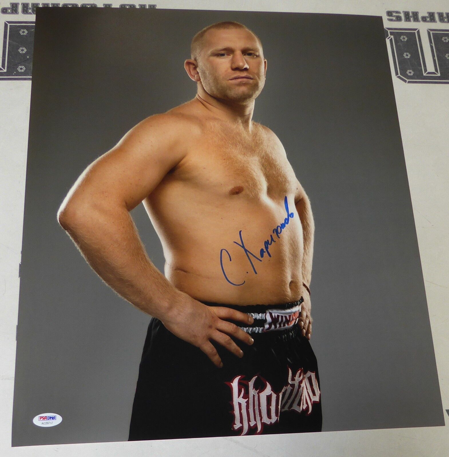 Sergei Kharitonov Signed 16x20 Photo Poster painting PSA/DNA StrikeForce Pride FC Bellator M-1