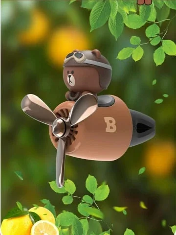 pornhint Pornhint The New Car Air Outlet Aromatherapy Cute Pilot Propeller Bear, Rabbit, Chicken Fragrance Diffuser Air Freshener Car  Accessories