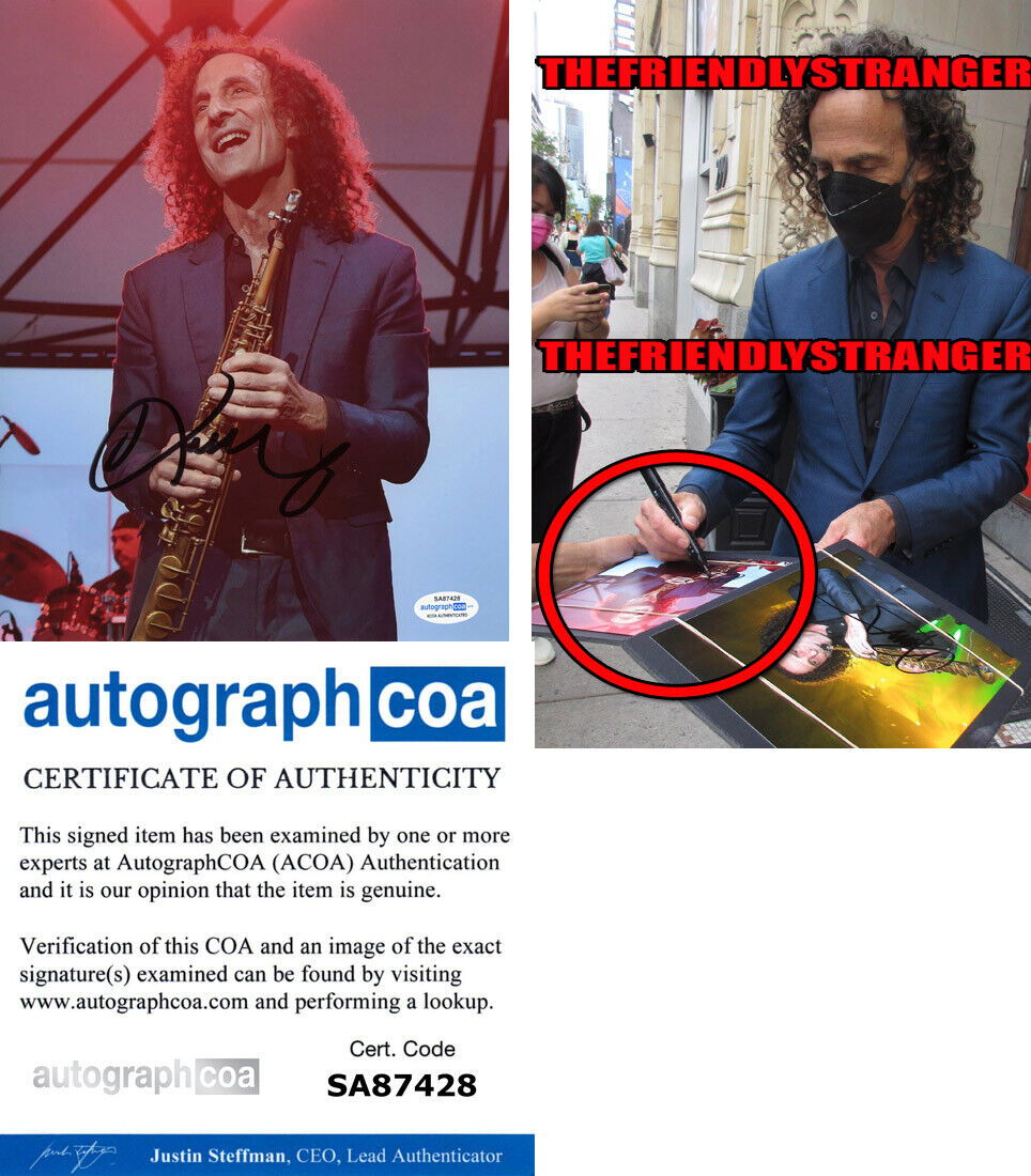 KENNY G signed Autographed 8X10 Photo Poster painting d EXACT PROOF - Saxophonist ACOA COA