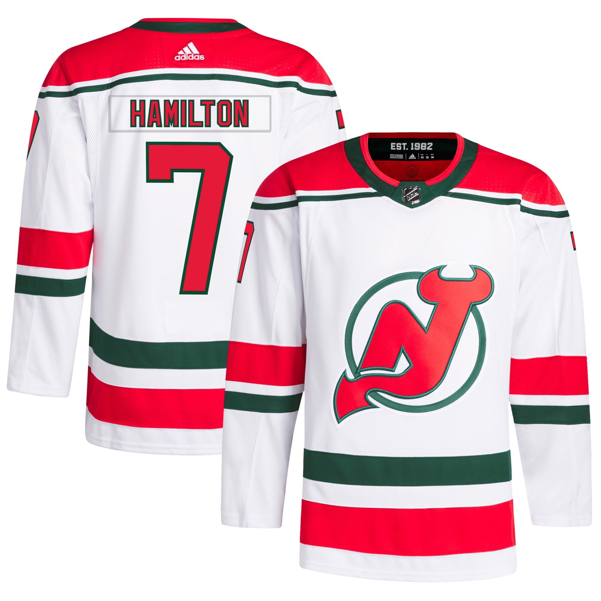 Dougie Hamilton New Jersey Devils   Primegreen    Jersey &ndash; White mysite