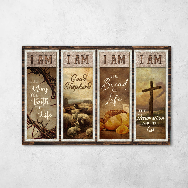 Gospel of John Jesus Said I Am Canvas Wall Art 