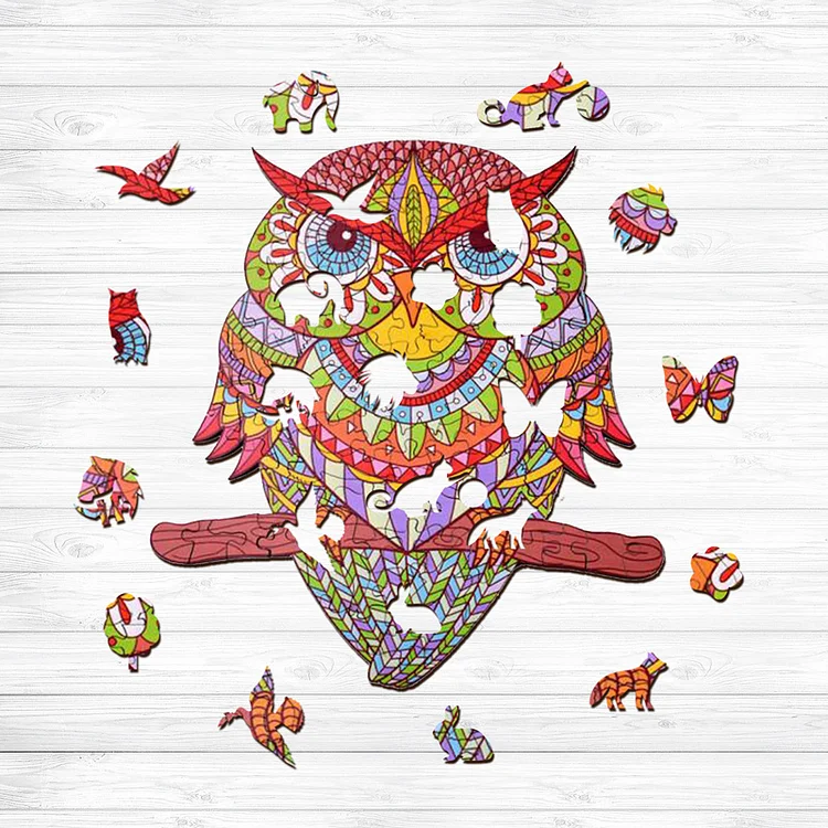 Ericpuzzle™ Ericpuzzle™Owl Mandala Wooden Puzzle