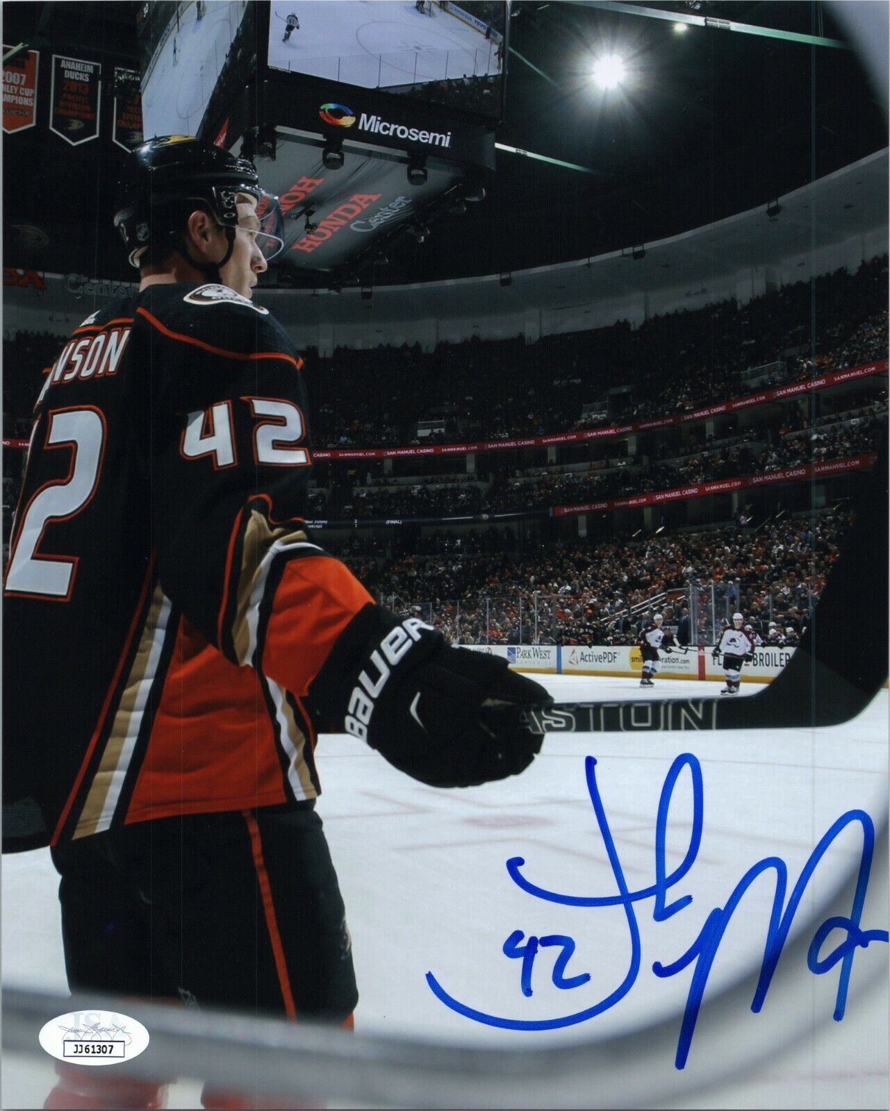 ~ JOSH MANSON Authentic Hand-Signed ANAHEIM DUCKS