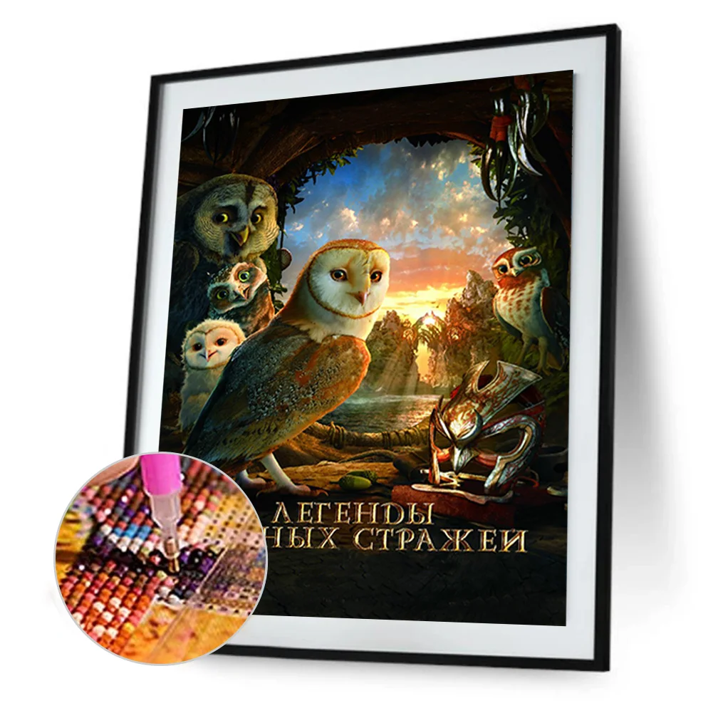 Full Round Diamond Painting 30*40cm - Night Guardian