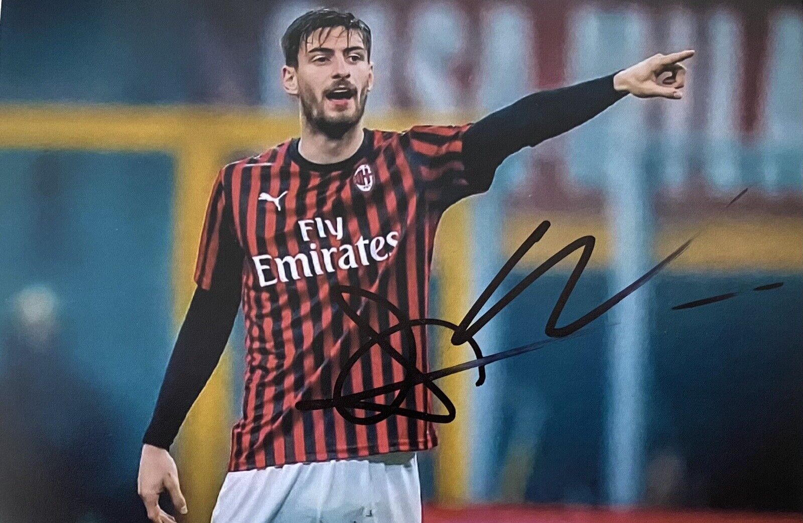 Matteo Gabbia Hand Signed AC Milan 6X4 Photo Poster painting