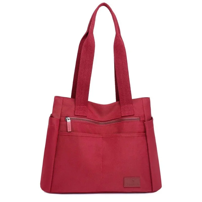 【Japanese handmade】8 colors Large capacity multi-pocket handbag