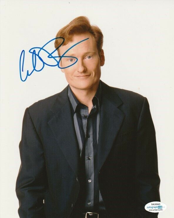 COMEDIAN CONAN O'BRIEN SIGNED 8x10 Photo Poster painting #1 TONIGHT SHOW LATE NIGHT ACOA COA