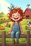 Luxury AB Velvet Diamond Painting Kit - Farm girl