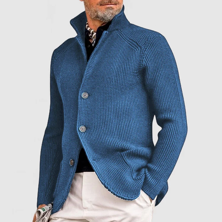 Men's Elegant Lapel Knitted Pocket Jacket（ NEW