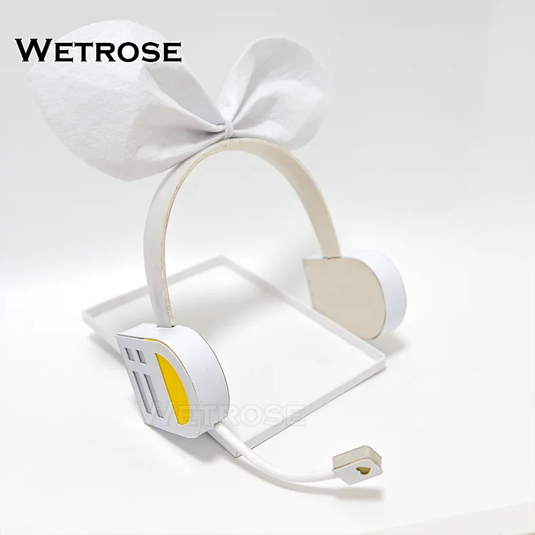 【Wetrose】Kagamine Rin Len Led Light Earphone Cosplay Props Head Gear Headphone Headwear Model Accessory Hairband